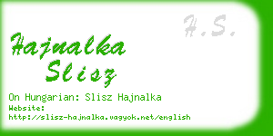 hajnalka slisz business card